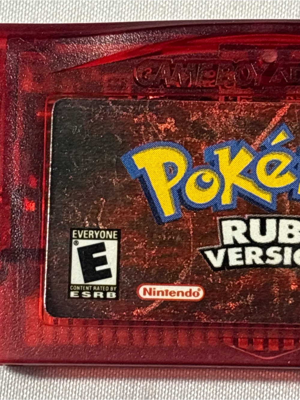 Authentic Nintendo Pokémon Ruby Version Game Cartridge - Translucent Red Tested - Picture 3 of 6